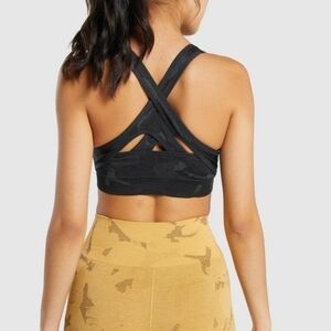 Gymshark Black Print Sports Bra